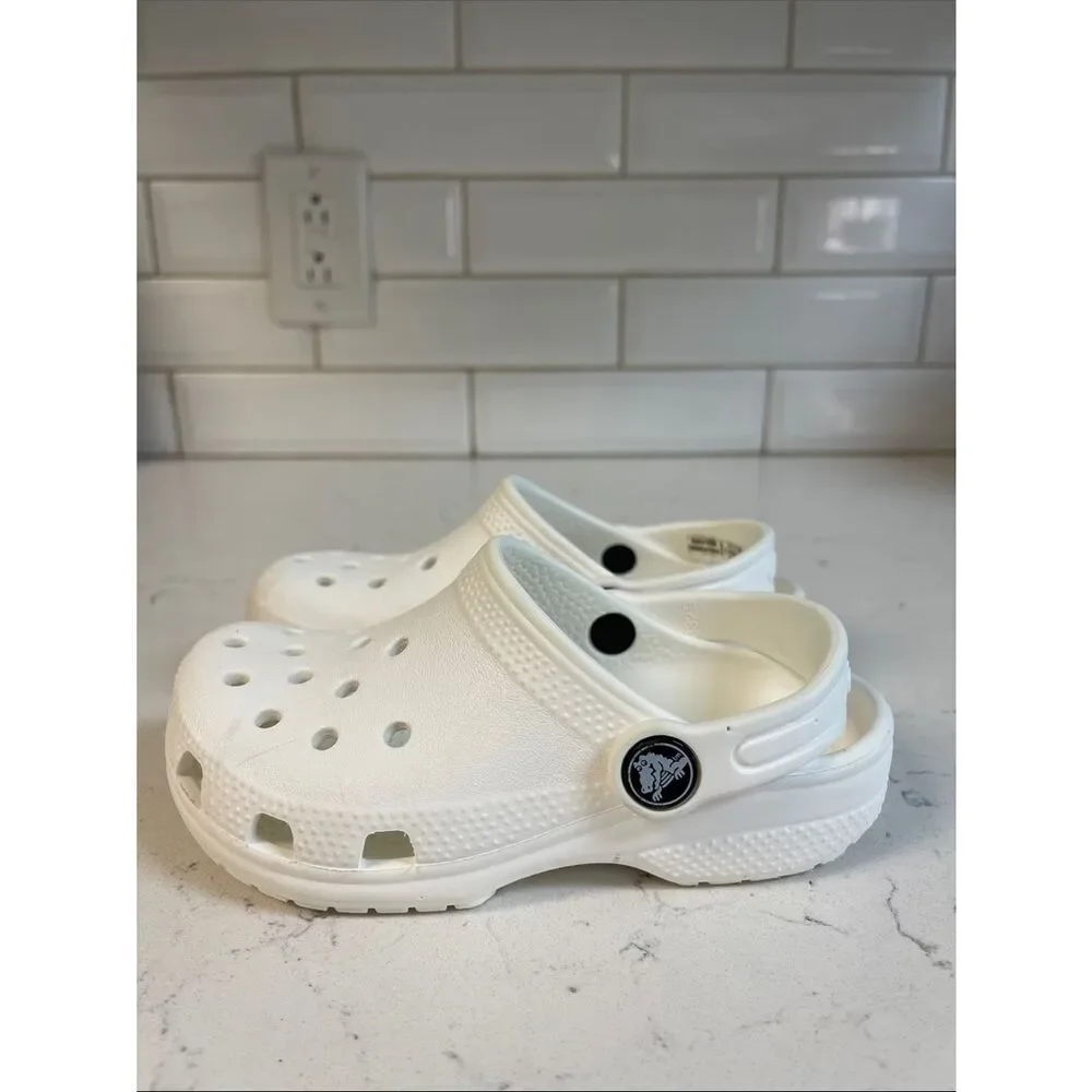 Crocs Kids' Classic Clog 204536 White Size 10 Toddler
